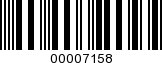 Barcode Image 00007158
