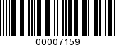 Barcode Image 00007159