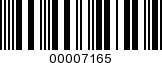 Barcode Image 00007165