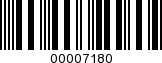 Barcode Image 00007180