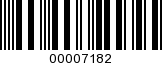 Barcode Image 00007182