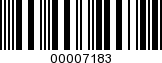 Barcode Image 00007183
