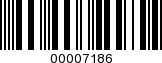 Barcode Image 00007186