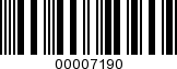 Barcode Image 00007190