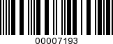 Barcode Image 00007193