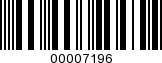 Barcode Image 00007196
