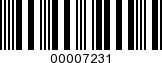 Barcode Image 00007231