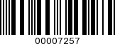 Barcode Image 00007257
