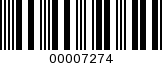 Barcode Image 00007274