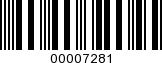 Barcode Image 00007281