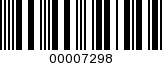 Barcode Image 00007298