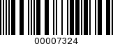 Barcode Image 00007324