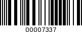 Barcode Image 00007337