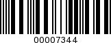 Barcode Image 00007344