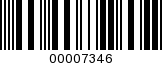 Barcode Image 00007346