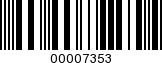 Barcode Image 00007353