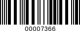 Barcode Image 00007366