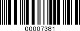 Barcode Image 00007381