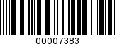 Barcode Image 00007383