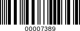 Barcode Image 00007389
