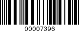 Barcode Image 00007396