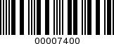 Barcode Image 00007400
