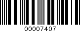Barcode Image 00007407