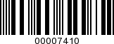 Barcode Image 00007410