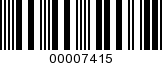 Barcode Image 00007415