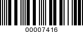 Barcode Image 00007416
