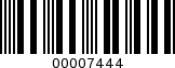Barcode Image 00007444