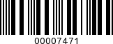 Barcode Image 00007471