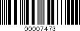 Barcode Image 00007473