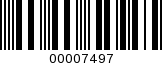 Barcode Image 00007497