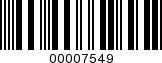Barcode Image 00007549