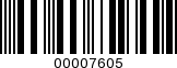Barcode Image 00007605