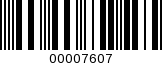 Barcode Image 00007607