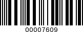 Barcode Image 00007609