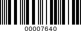 Barcode Image 00007640