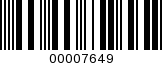Barcode Image 00007649