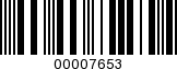 Barcode Image 00007653