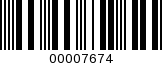 Barcode Image 00007674