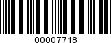 Barcode Image 00007718