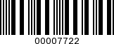Barcode Image 00007722