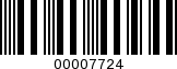 Barcode Image 00007724