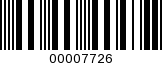 Barcode Image 00007726