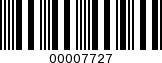 Barcode Image 00007727