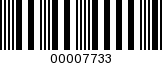Barcode Image 00007733
