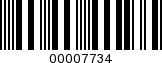 Barcode Image 00007734