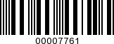 Barcode Image 00007761